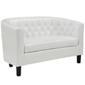 Two Seater Loveseat Sofa White X4801