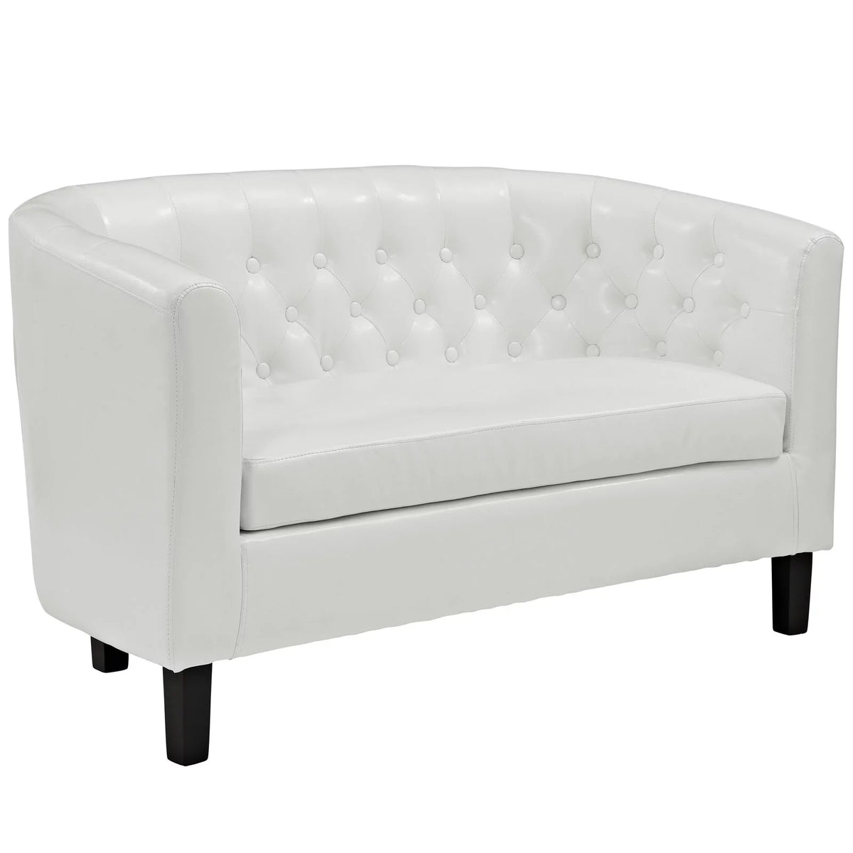 Two Seater Loveseat Sofa White X4801
