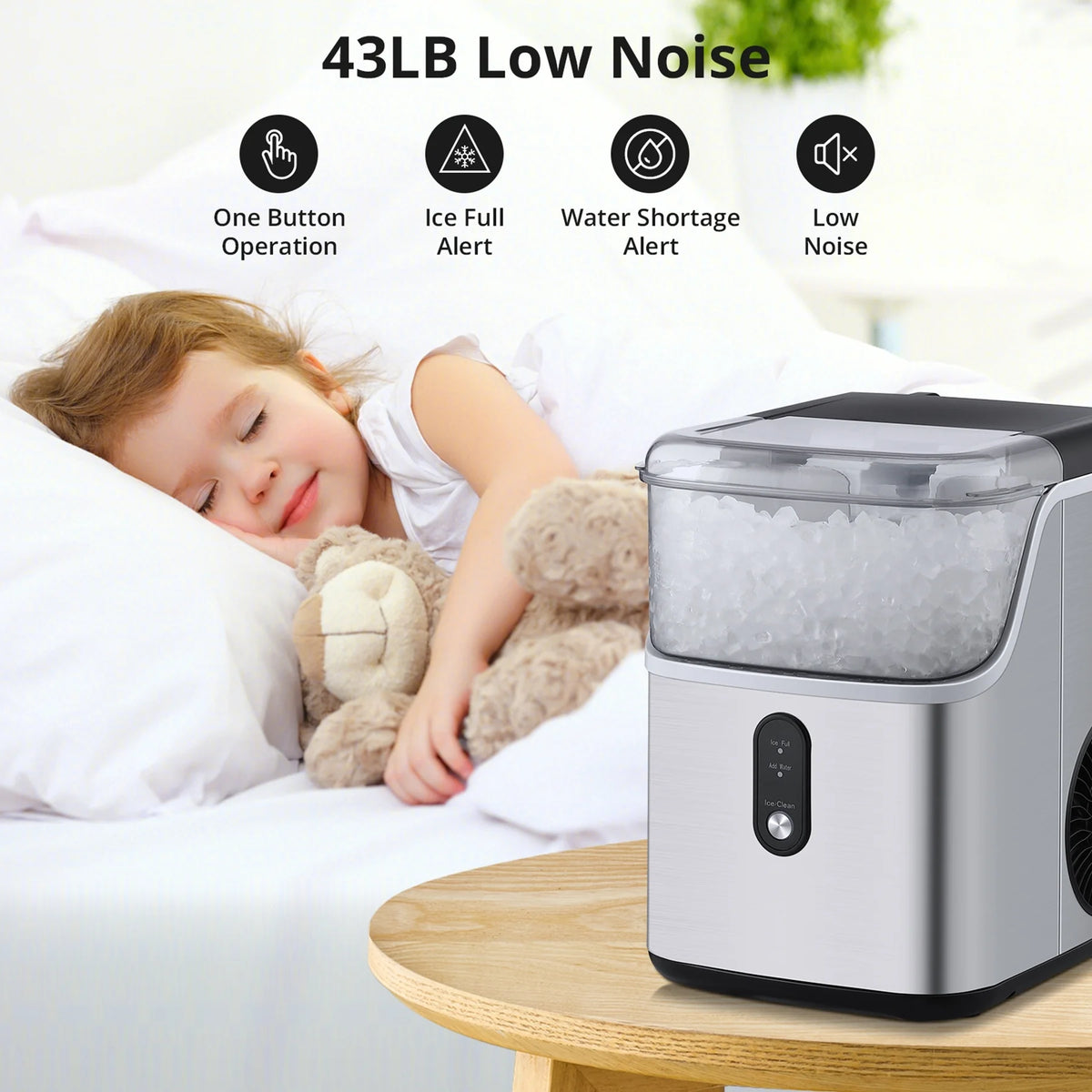 35Lbs/24H Chewable Nugget Ice Maker Countertop with Ice Scoop Y6340